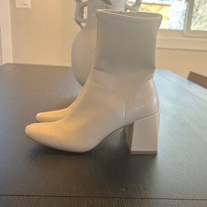 Chic Cream Heeled Boots